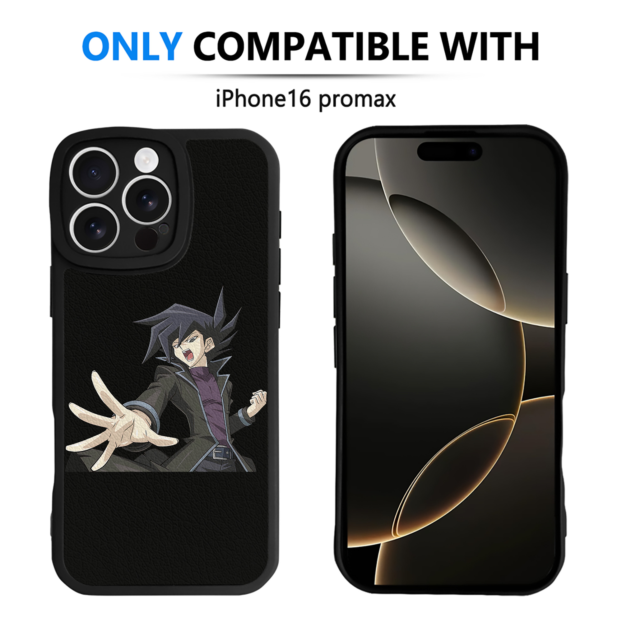 （画像用） 遊☆戯☆王 Yu-Gi-Oh! 【iPhone 16シリーズ対応】シリコンスマホケース（レザー調） 材質：シリコン